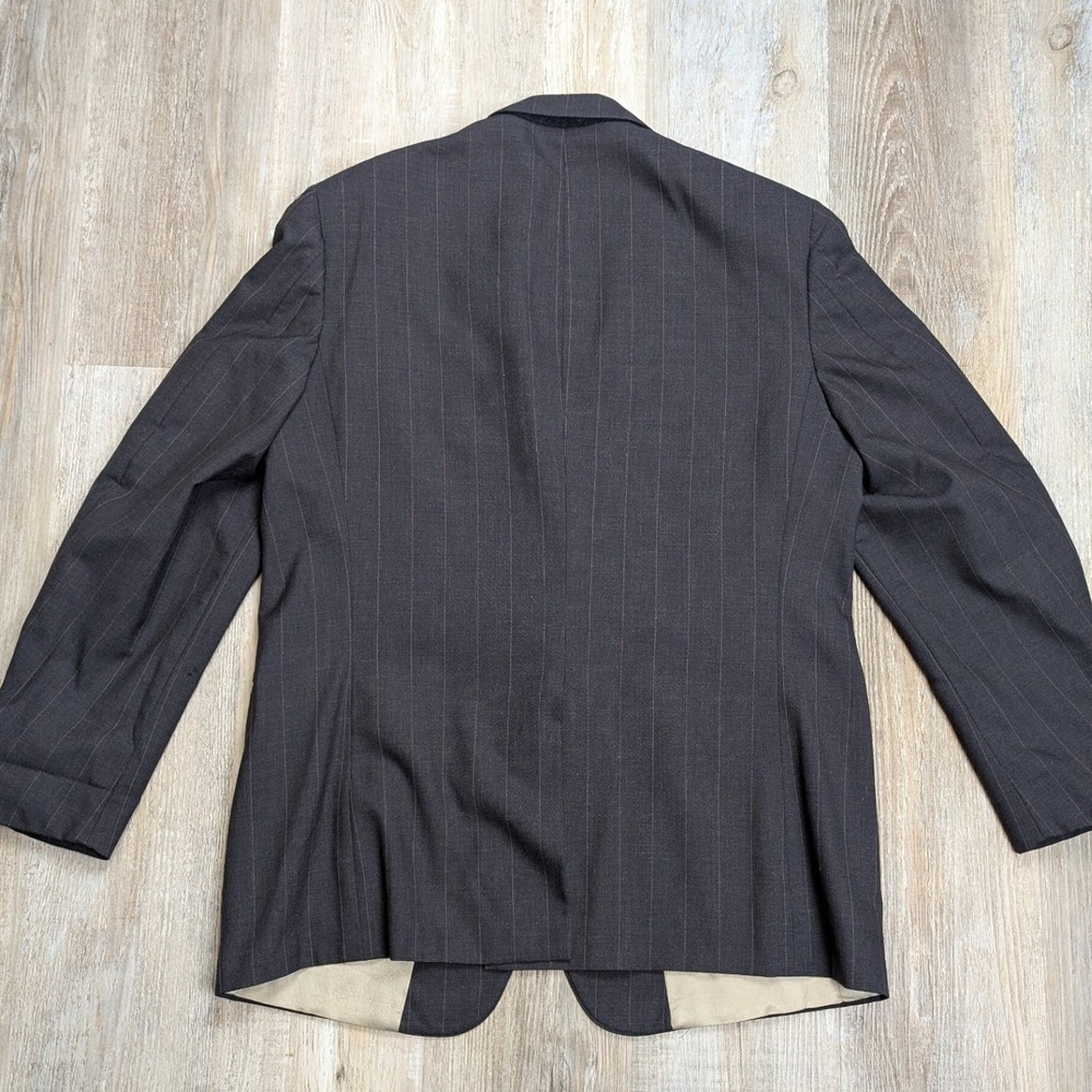 Nordstrom Men's 44R Pinstripe Wool Blazer Suit Jacket Sport Coat Tailored USA - Picture 3 of 13